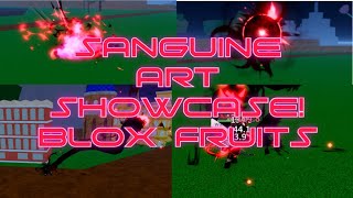 NEW SANGUINE ART showcase Blox Fruits [upl. by Amleht]