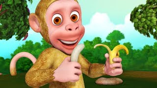 Bandar Mama Aur Kele  Hindi Rhymes for Children  Infobells [upl. by Ardnak]