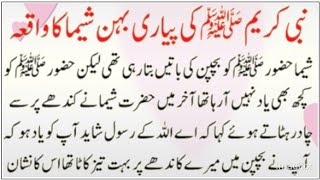 hazoor SAW ki piari behan hazrat sheemaRA ka waqia  interesting islamic story of hazoor SAW [upl. by Arrim]