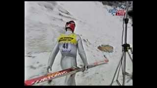 Oberstdorf 2001  Janne Ahonen 166 m  quotZabiera narty i wynosi się ze skoczniquot [upl. by Margherita]