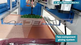 Aluminum honeycomb panel by twocomponent glue spraying Glue Spraying Solution [upl. by Utas]