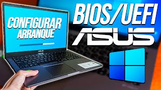 Como Entrar A La BIOS o UEFI Laptop ASUS Y Configurar ✅ X509J [upl. by Nanete]