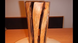 Gedrechselte Vase aus Wildkirsche woodturned a Vase from wild Cherrywood DIY [upl. by Clive]