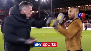 Jamie Carragher works on the pads with Kell Brook 🥊 [upl. by Suoicul]