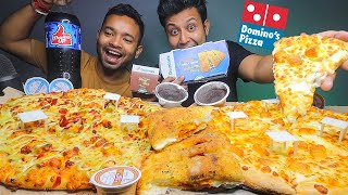 Dominos Large The 4 Cheese Pizza Indi Tandoori Paneer Pizza Garlic Bread amp Choco Lava Cake Mukbang [upl. by Nered402]