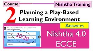 Nishtha 40 Course 2Quiz answers  Planning a playbased learning environmentECCE [upl. by Ulane]