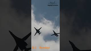 B1B Lancer and B2 Bomber Perform Flyovers [upl. by Idolla]