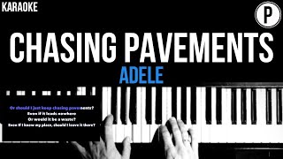 Adele  Chasing Pavements Karaoke Slower Acoustic Piano Instrumental Cover Lyrics On Screen [upl. by Charyl905]