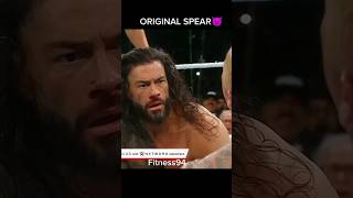 Jey uso Duplicate Spear vs Roman Reigns Original Spear 👿 shorts viral romanreigns [upl. by Didier]