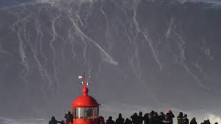 Biggest Wave Ever Surfed  Nazare  World Record [upl. by Llednov]