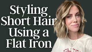 LIVE Short Hair using a Flat Iron [upl. by Naamann731]