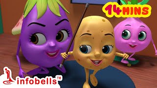 Veeri Veeri Gummadi Pandu and much more  Telugu Rhymes for Children  Infobells [upl. by Kegan]