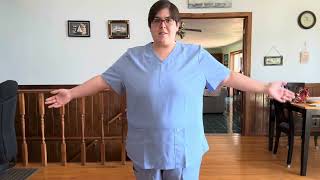 Fabletics Plus Size Scrubs Mini Haul amp Try On [upl. by Enelime]