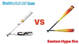 DeMarini cf zen vs Easton hype fire I get hit in the head😱￼￼ [upl. by Brandwein]