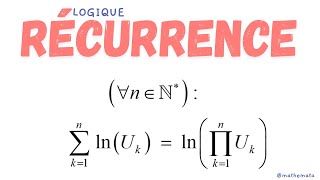 Récurrence suite  exercices corrigés  Fonction logarithme  bac terminale [upl. by Allissa]