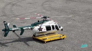 RC Orange County Florida Sheriff Bell 407 Scale Helicopter with Hanger Dolly [upl. by Ylrac656]