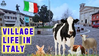 Italian village Roveredo in Piano Pordenone walking tour  Italy village life  walk with me [upl. by Cassil]