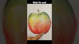 apple painting in soft pastel colors for beginners step by step Easy painting idea guide techniques [upl. by Fan726]