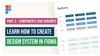 Create a Design System in Figma  Part 3  Components and Variants 🚀 [upl. by Jaine]