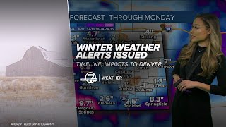 Blizzard conditions in Colorado Monday light snow could impact Denver’s commute [upl. by Eelah]