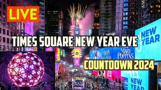 New York Live Times Square New Year Eve Countdown 2024 [upl. by Eissalc]