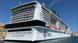 MSC Grandiosa Cruise Ship Walking Tour 4K [upl. by Aehs296]