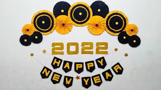 DIY NEW YEAR PARTY DECORATION  NEW YEAR 2022 [upl. by Acinorav]