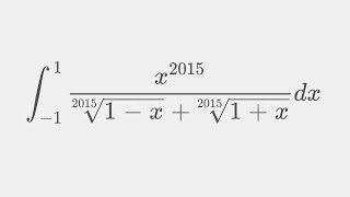 Integrating one outdated Boi  MIT Integration Bee 2015  Papa Flammys Integral Week [upl. by Asreht]