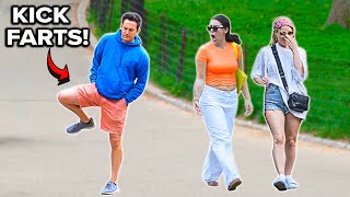 Funny Fart Prank in Central Park Kicking Farts of FURY [upl. by Pepi]