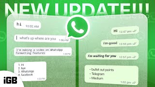 WhatsApp New Text Formatting Features Type Bold Lists Quotes amp Code in Chats 2024 Update [upl. by Sorilda]