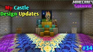 My Castle Floor Decorat To Colorful Terracotta Minecraft Survival Gameplay 34 [upl. by Wald820]