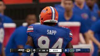 EA Sports College Football 25 Gameplay Missouri vs Florida Gators  Xbox Series X 4K60FPS [upl. by Zimmer]