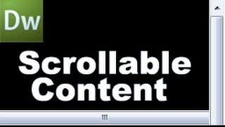 Dreamweaver Tutorial Create Scrollable Content HD [upl. by Sucy]