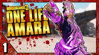 Borderlands 3  One Life Amara  Funny Moments amp Loot  Day 1 [upl. by Amandi]