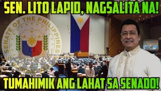 LITO LAPID NAGSALITA NA TUMAHIMIK ANG LAHAT SA SENADO [upl. by Yoc661]