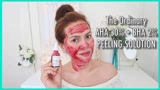 THE ORDINARY AHA 30  BHA 2 PEELING SOLUTION  Review and Demo [upl. by Lachish]