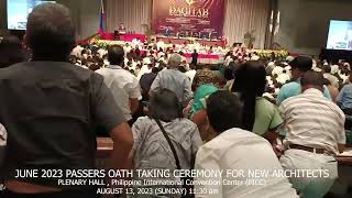 JUNE 2023 PASSERS OATH TAKING CEREMONY FOR NEW ARCHITECTS  new architects UAP [upl. by Lirbij]