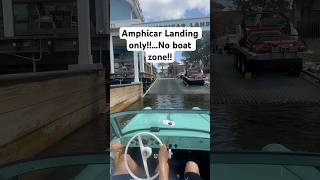 Amphicar Landing amphicar amphibiousvehicles car boat both landing disney springs fyp [upl. by Nylaret]