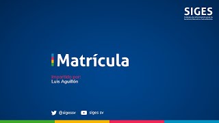 Matrícula [upl. by Einnoc]