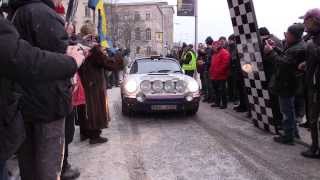 Ewy Rosqvist and Björn Waldegård flag off Rallye Monte Carlo Historique 2014 [upl. by Alica745]