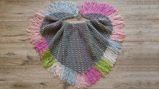 Шарф – бактус спицами  Baktus scarf knitted [upl. by Otrebilif172]