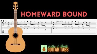 Simon amp Garfunkel Homeward Bound GUITAR TAB [upl. by Roobbie]