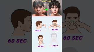 Reshape nose exercise  face exercise  face shape  face symmetry  motivation fitness gym [upl. by Norraf]