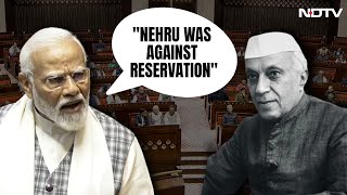 PM Modi On Nehru I PM Modi quotNehru Was Against Reservation Congress Follows Him Blindlyquot [upl. by Ahsirak]