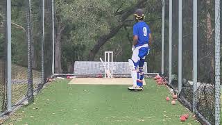 Jeremy Pais side arm cricket batting net session 10 09 2024 [upl. by Kruter]