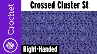 Easy Cluster Stitch  How to Crochet Crossed Clusters Stitch [upl. by Yeuh]