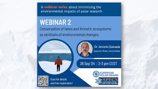 Webinar 2 Conservation of lakes and limnetic ecosystems as sentinels of environmental changes [upl. by Neeuq]