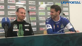 RiedTrainer Christian Heinle und Tormann SahinRadlinger nach 11 gegen Austria Klagenfurt [upl. by Aryk408]