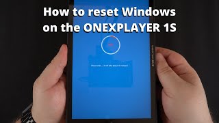 How to reset your Windows install on ONEXPLAYER 1S AMD  Factory reset guide to reinstall Windows [upl. by Calandria]