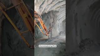 Remote Operated Guniting for Tunnel Wall civilengineering [upl. by Selrahc]